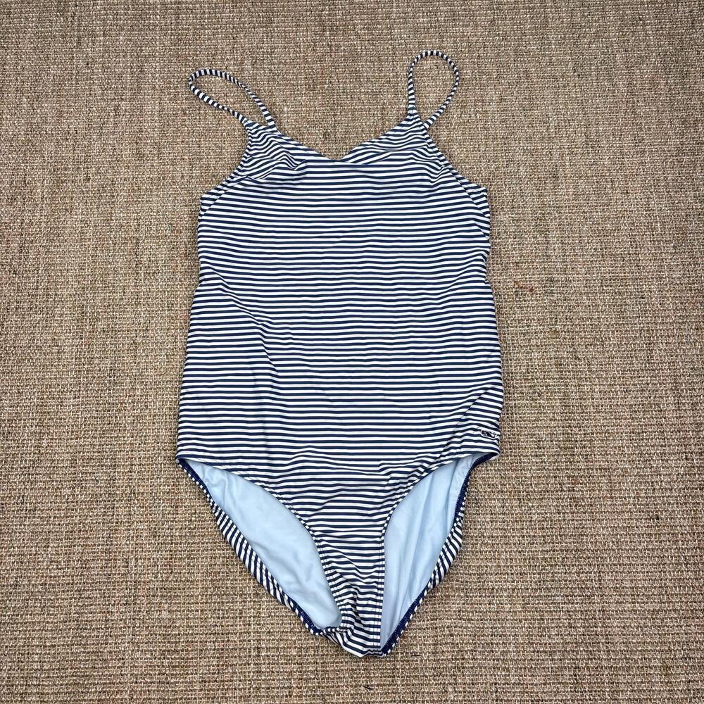 ⚓️ Vineyard Vines Striped One-Piece Swimsuit | Girls Size 14/16 | Navy & White